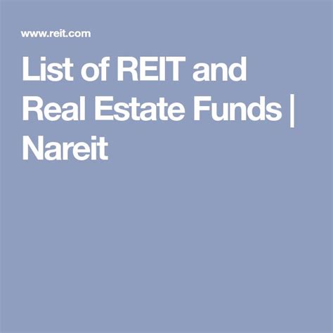 reitfind|list of reit index funds.